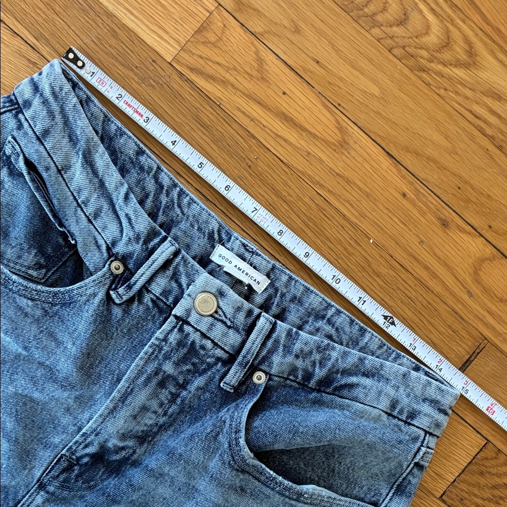 Good American Good 90s High Rise Straight Leg Jeans 8 29 Stretch Relaxed Baggy - Picture 8 of 14
